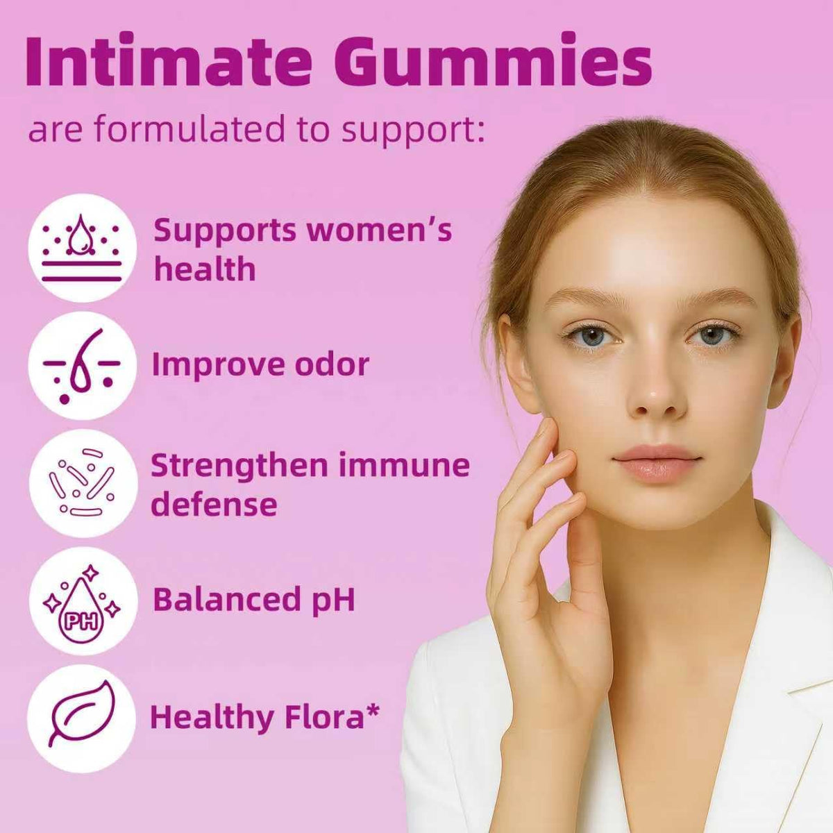 Slippery elm probiotic gummies bottle, side view